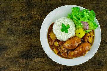 Chicken Curry Rice Japanese Food Style