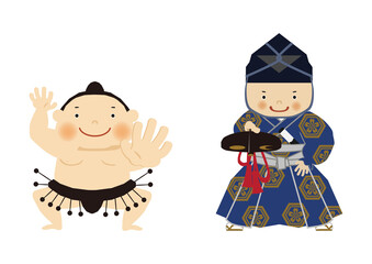 スポーツのイラスト素材 相撲のクリップアート 力士と行司 Wall Mural Tomoko Arakawa スポーツのイラスト素材 相撲のクリップアート 力士と行司 Wall Mural Tomoko Arakawa