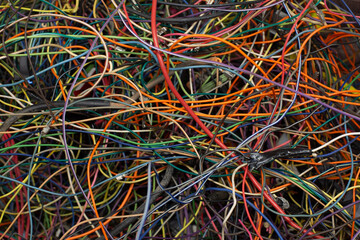colourful wire cables