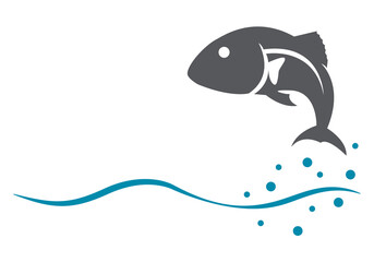 fish.fish icon vector illustration.collection of fish icon with waves