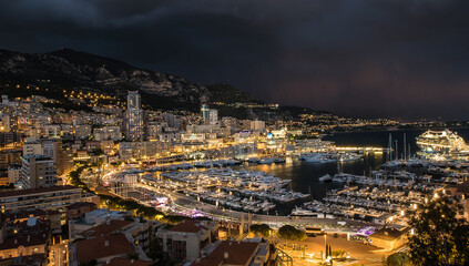 Naklejka premium Monaco Main Harbour (French Riviera)