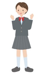 制服（ブレザー）の女子学生A 