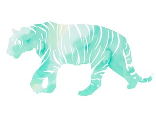 Tiger illustration watercolor 虎の水彩イラスト