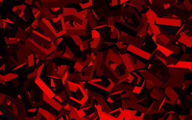 Dark Red vector template in hexagonal style.