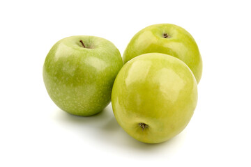 Granny smith apples, isolated on white background. High resolution image