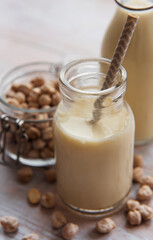 Chick peas milk with chick peas