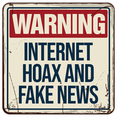 Internet Hoax And Fake News Warning Board