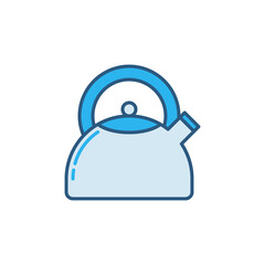 Kettle vector concept blue icon or design element