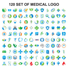 set of medical logo , set of pharmacy vector