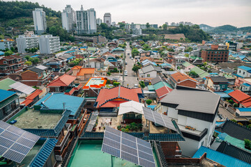 View of Suncheon railway official residence village in Suncheon, Korea