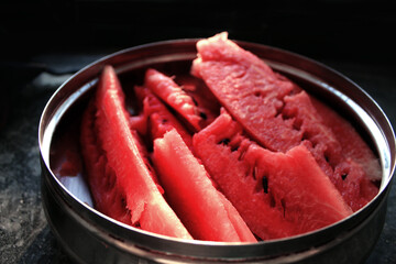 Water Melon Closeup Indoor Photography