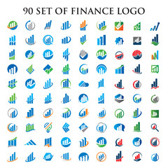 set of finance logo , set of chart vector
