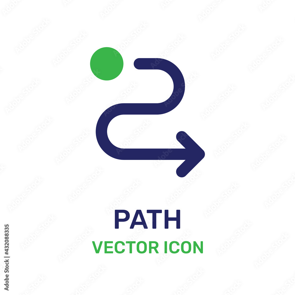 Poster arrow path way direction icon vector illustration