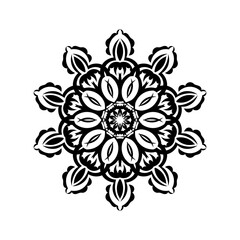 Mandala Circular ornament. Good for menus, tattoos, prints and postcards. Vector illustration