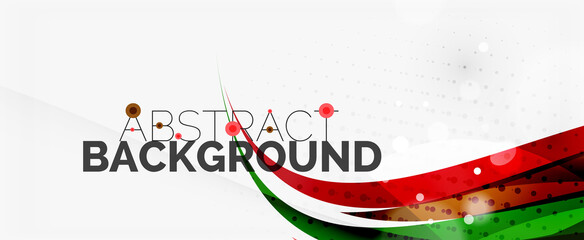 Waves and lines trendy design template for business or technology presentation, internet poster or web brochure cover, wallpaper