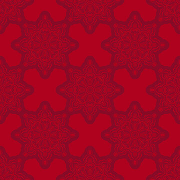 Burgundy seamless pattern with ornament. Good for covers, fabrics, postcards and printing. Vector illustration.