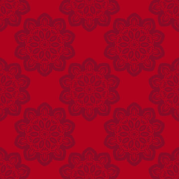 Burgundy seamless pattern with ornament. Good for covers, fabrics, postcards and printing.