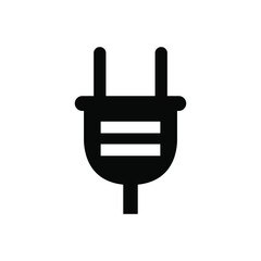 Electrical plug icon vector graphic illustration