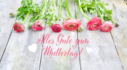 Alles Gute zum Muttertag means Happy Mother's Day - Greeting Card