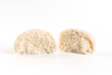 Chinese food steamed buns isolated on white background