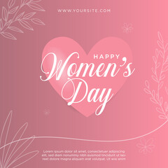 International Women's Day set. Vector templates for cards, posters, flyers and other users.