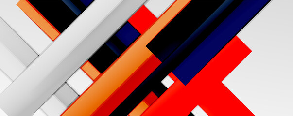 Multicolored lines background. Design template for business or technology presentations, internet posters or web brochure covers