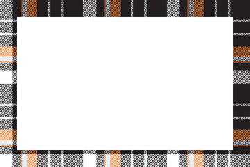 Vintage frame vector. Scottish border pattern retro style. Tartan plaid ornament.