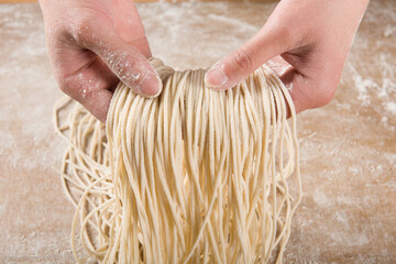 Raw Asian Ramen Noodle Texture
