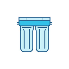 Main Line Water Filter vector concept colored icon