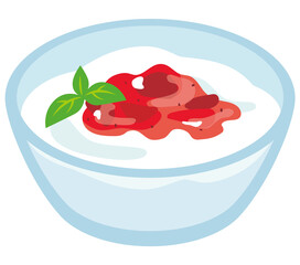 いちごジャム　ヨーグルト　スイーツ