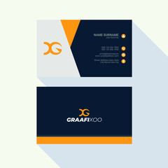 Orange Vector Stunning Creative Business Card Design Template
