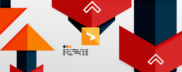 Shiny color triangles and geometric shapes vector abstract background