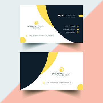 Orange Vector Stunning Luxurious Business Card Design Template