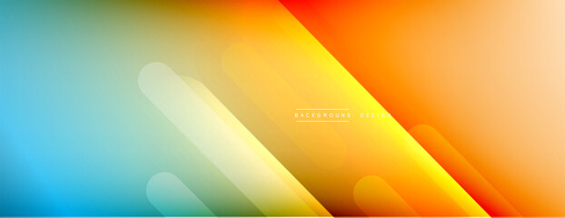 Dynamic lines abstract background. 3D shadow effects and fluid gradients. Modern overlapping forms