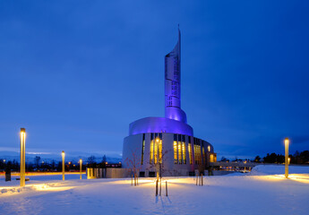 Cathedral of the Northern Lights, Alta, Norway - obrazy, fototapety, plakaty