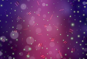 Dark Purple vector background with spots.