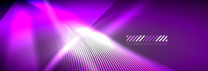 Neon dynamic beams vector abstract wallpaper background. Wallpaper background, design templates for business or technology presentations, internet posters or web brochure covers