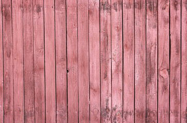 pink old wooden fence, background, texture