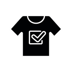 Political agitation on T-shirts glyph icon. Voting, poll. Customizable illustration. Vector isolated outline drawing.