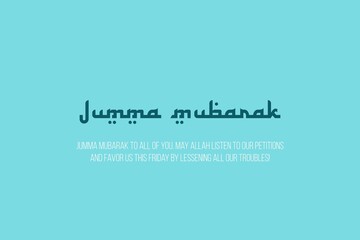 Jumma Mubarak vector background design. Holy Friday. Blessed Friday.