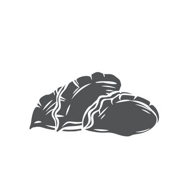 recommend clip art: Dumplings chinese cuisine glyph monochrome icon. Asian food engraved vector illustration.
