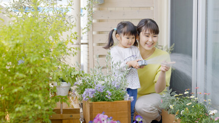 ガーデニング、園芸、ベランダ、親子