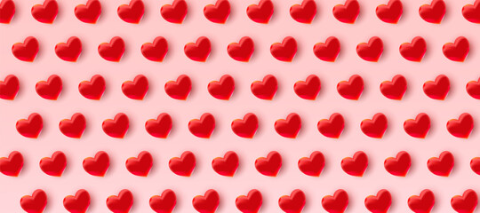 Valentine's day pattern background with hearts. Vector illustration. Wallpaper, flyers, invitations, posters, brochures, banners.