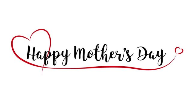 Happy Mother's Day Animation with red heart