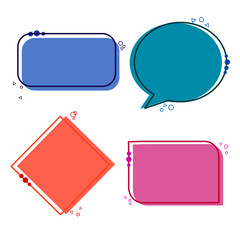 Colorful bubble abstract background with shapes