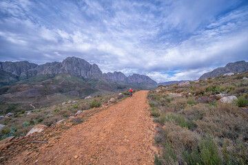 Mountain biking woman