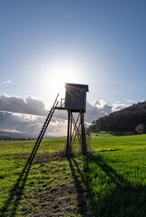 Country landscape in sunshine in Germany
