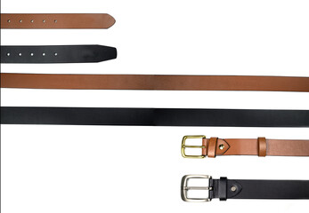 leather belt isolated on white background