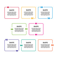 Set of quote box frames
