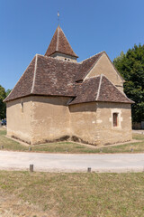 Fototapeta na wymiar L'église Sainte-Anne à Nohant-Vic (Indre)